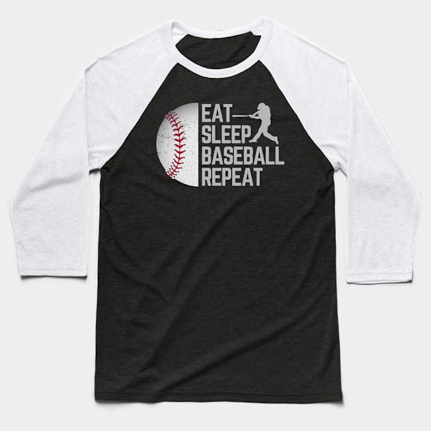 Eat Sleep Baseball Repeat Baseball T-Shirt by Ivanapcm